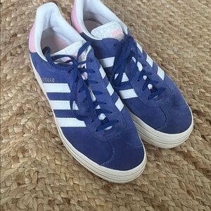 Adidas Gazelle Navy and White Sneakers